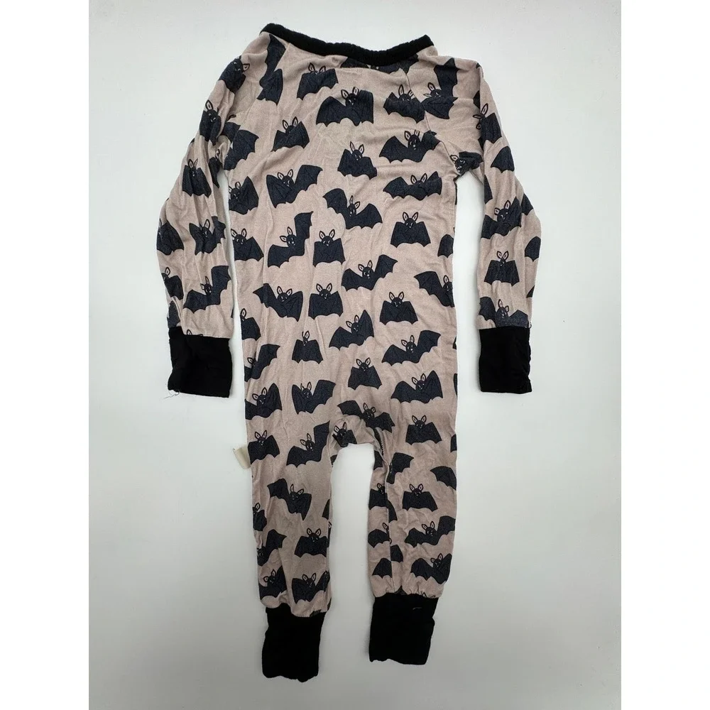 Sweet‎ Southern Oak Bamboo Bat Print Zip Pajama Sleeper Romper 12-18M